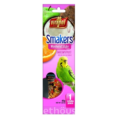 Vitapol Smakers Weekend Style с фруктами для волнистых попугаев