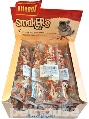 Vitapol Smakers Box с кокосом и лепестками роз для шиншилл