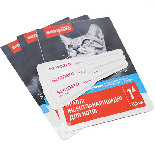 Vitomax Sempero Протипаразитарні краплі для котів