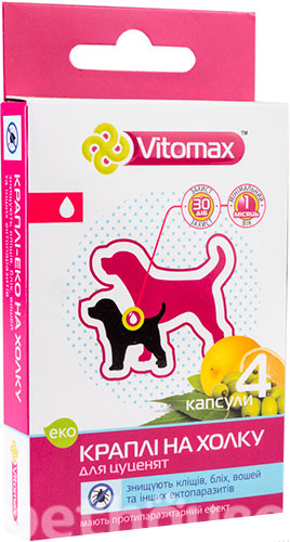 Vitomax Эко Капли от блох и клещей для щенков