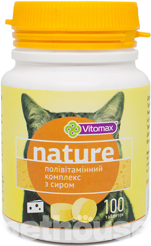 Vitomax Nature Полівітамінний комплекс зі смаком сиру для котів
