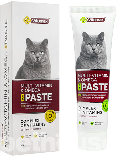 Vitomax Eco Паста мультивітамінна з Омега-3+6 для котів, фото 2
