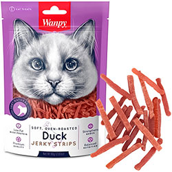 Wanpy Soft Duck Jerky Strips Полоски мягкого утиного филе для кошек