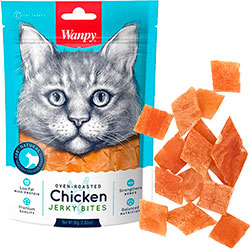 Wanpy Chicken Jerky Bites Кусочки куриного филе для кошек