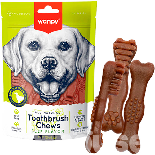 Wanpy Toothbrush Chews Beef Зубна щітка з яловичиною для собак