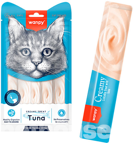 Wanpy Creamy Treat Tuna Кремовое лакомство с тунцом для кошек