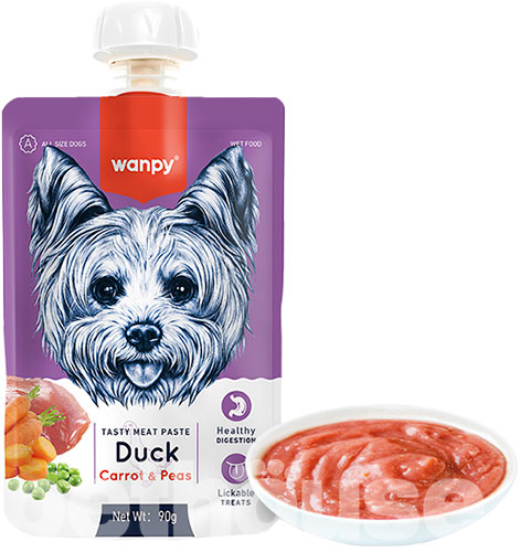 Wanpy Duck, Carrot & Pea Крем-суп з качкою, морквою та горошком для собак