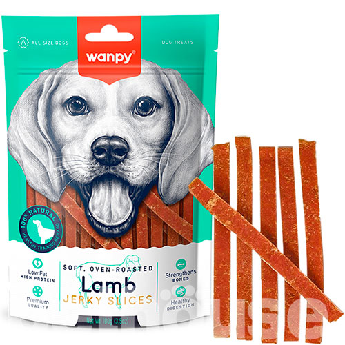 Wanpy Lamb Jerky Slices Скибочки філе ягняти для собак