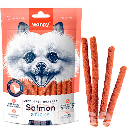 Wanpy Salmon Sticks Палочки с лососем для собак
