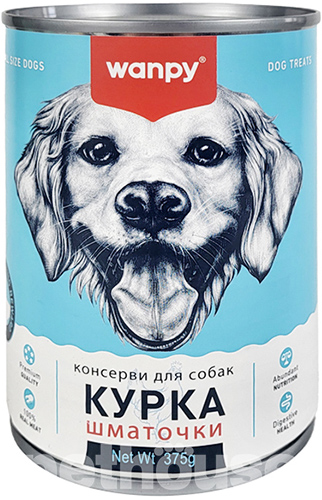Wanpy Chicken Chunk Влажный корм с курицей для собак