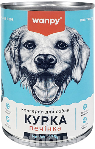 Wanpy Chicken & Liver Вологий корм з куркою та печінкою для собак