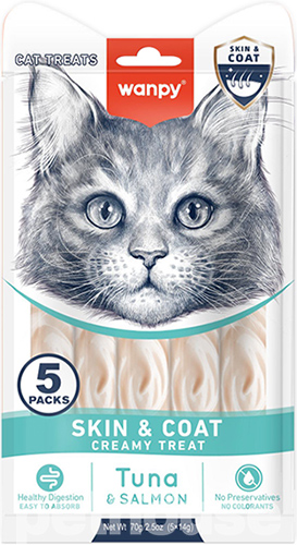 Wanpy Functional Creamy Treat Skin & Coat Кремовое лакомство для кошек