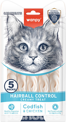 Wanpy Functional Creamy Treat Hairball Control Кремовое лакомство для кошек