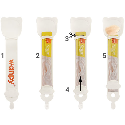 Wanpy Plastic Spoon Ложка для кремовых лакомств Wanpy Plastic Spoon Ложка для кремовых лакомств