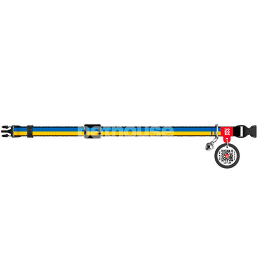 WauCat Nylon Нашийник "Colors of freedom" із QR-паспортом для котів