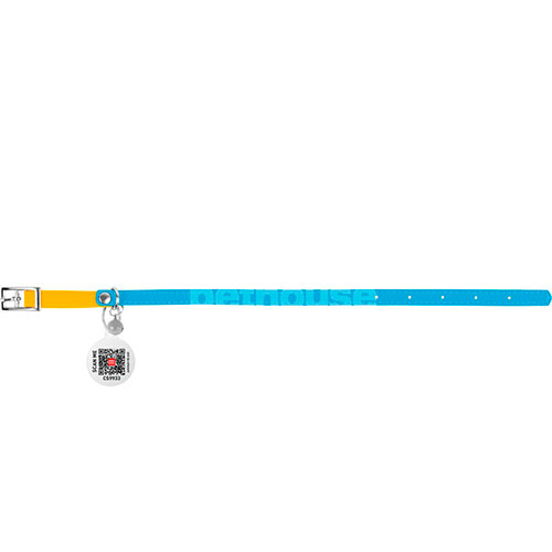 WauCat Glamour Нашийник "Colors of freedom" із QR-паспортом для котів, шкіра