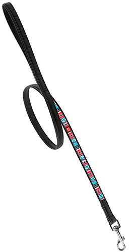 WauDog "Етно" Повідець з принтом для собак, чорний WauDog "Етно" Повідець з принтом для собак, чорний