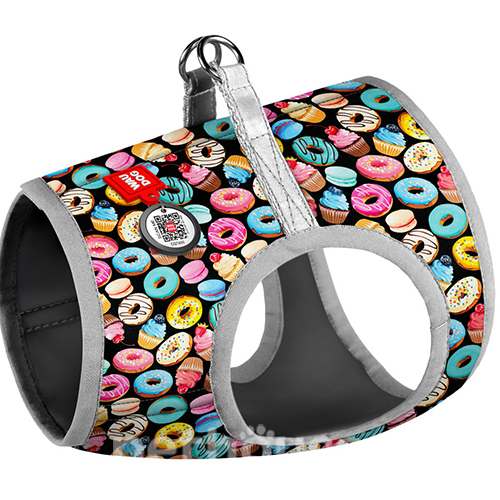 WauDog Шлея з принтом "Пундики" для собак