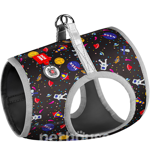 WauDog Шлея з принтом "NASA" для собак WauDog Шлея з принтом "NASA" для собак