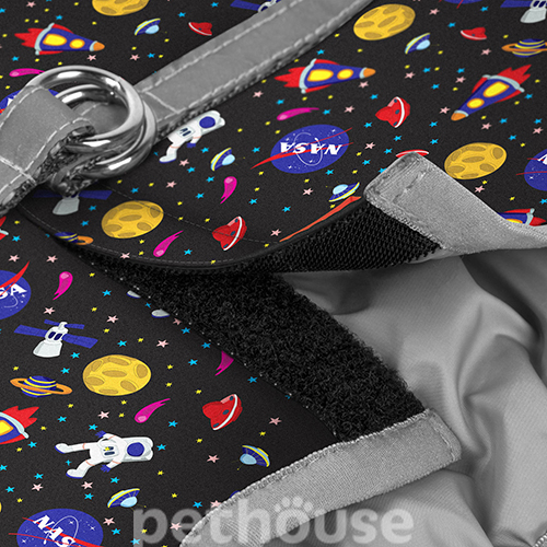 WauDog Шлея з принтом "NASA" для собак WauDog Шлея з принтом "NASA" для собак