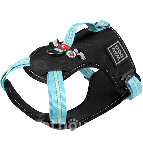 WauDog Безпечна шлея для собак, блакитна