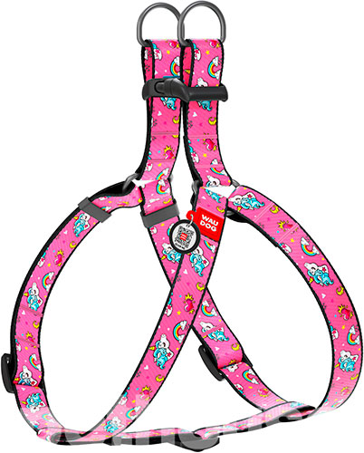 WauDog Шлея з принтом "Єдинороги" для собак, нейлон WauDog Шлея з принтом "Єдинороги" для собак, нейлон