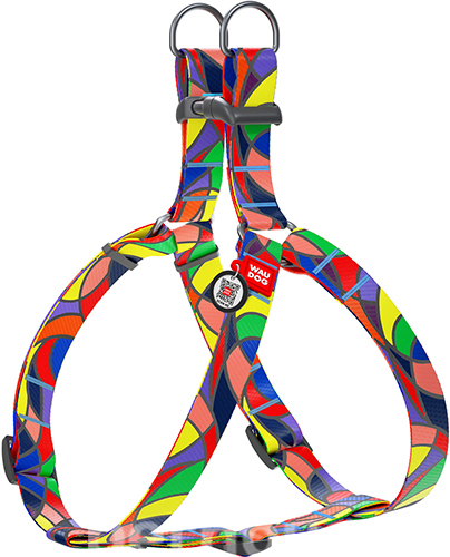 WauDog Шлея з принтом "Вітраж" для собак, нейлон