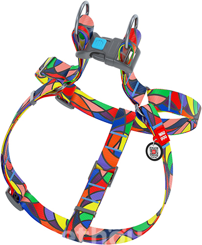 WauDog Шлея з принтом "Вітраж" для собак, нейлон