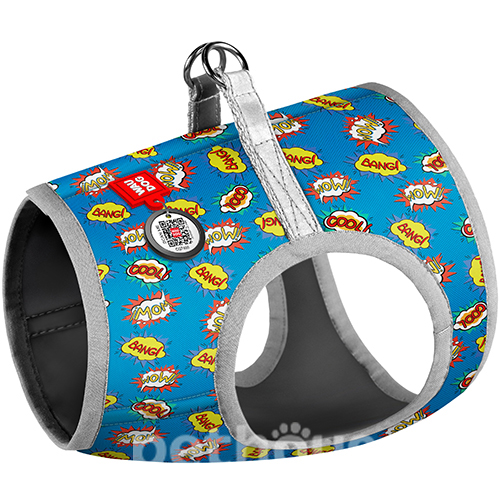 WauDog Шлея з принтом "ВАУ" для собак WauDog Шлея з принтом "ВАУ" для собак