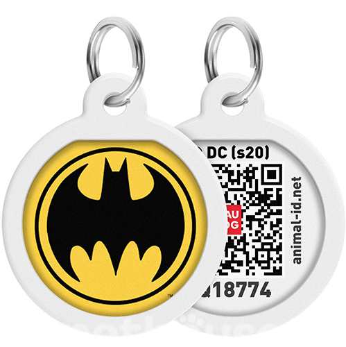 WauDog Адресник Smart ID з QR-паспортом "Бетмен лого"