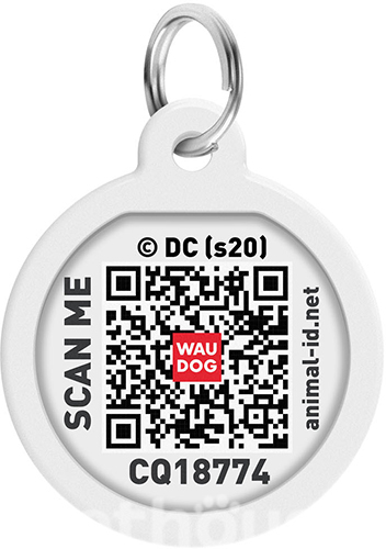 WauDog Адресник Smart ID з QR-паспортом "Бетмен лого"