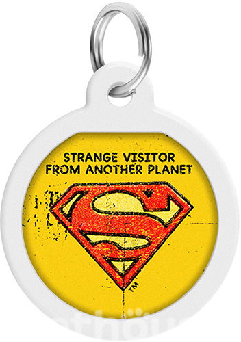 WauDog Адресник Smart ID з QR-паспортом "Супермен вінтаж"