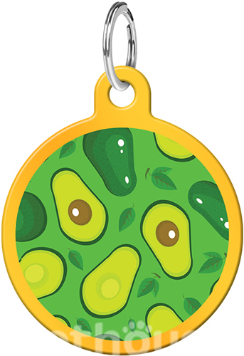 WauDog Адресник Smart ID с QR-паспортом "Авокадо", золотий