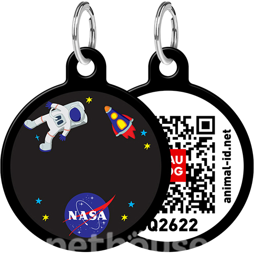 WauDog Адресник Smart ID с QR-паспортом "NASA", чорний WauDog Адресник Smart ID с QR-паспортом "NASA", чорний