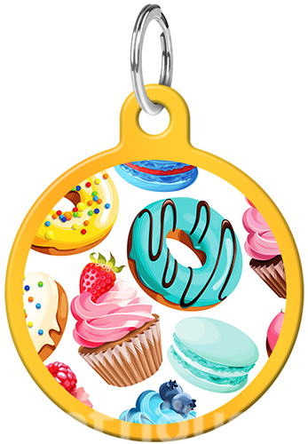 WauDog Адресник Smart ID с QR-паспортом "Пундики", золотий WauDog Адресник Smart ID с QR-паспортом "Пундики", золотий