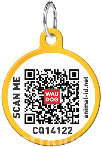 WauDog Адресник Smart ID с QR-паспортом "Корони", золотий WauDog Адресник Smart ID с QR-паспортом "Корони", золотий