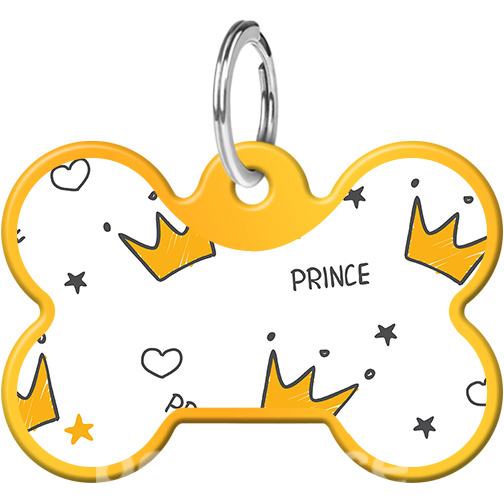 WauDog Адресник Smart ID с QR-паспортом "Корони", кісточка золота WauDog Адресник Smart ID с QR-паспортом "Корони", кісточка золота