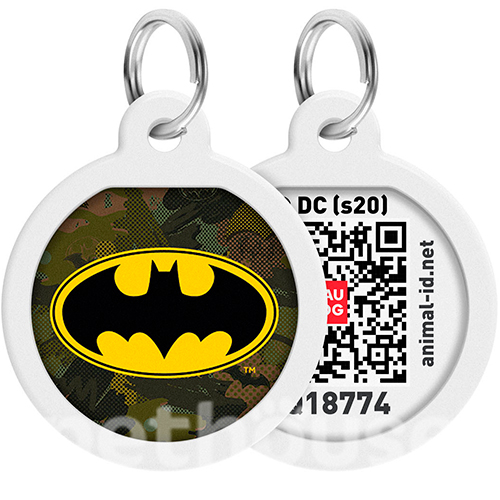 WauDog Адресник Smart ID з QR-паспортом "Бетмен зелений" WauDog Адресник Smart ID з QR-паспортом "Бетмен зелений"