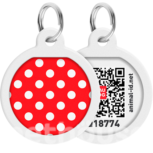 WauDog Адресник Smart ID з QR-паспортом "Горох" WauDog Адресник Smart ID з QR-паспортом "Горох"