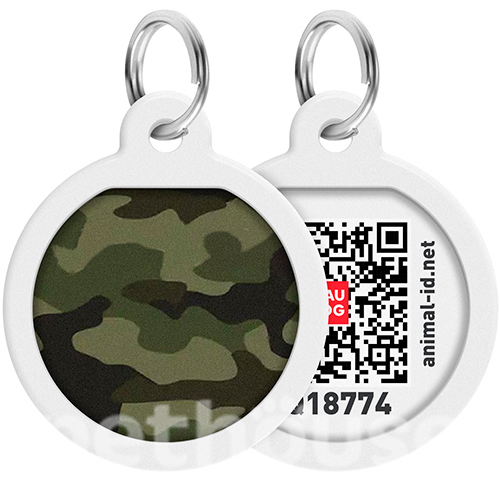 WauDog Адресник Smart ID з QR-паспортом "Камо", зелений WauDog Адресник Smart ID з QR-паспортом "Камо", зелений