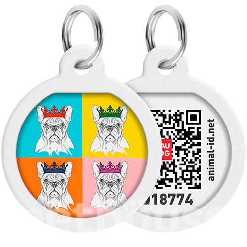 WauDog Адресник Smart ID з QR-паспортом "Французький бульдог" WauDog Адресник Smart ID з QR-паспортом "Французький бульдог"