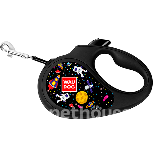 WauDog Поводок-рулетка "NASA" для собак, лента, 3 м