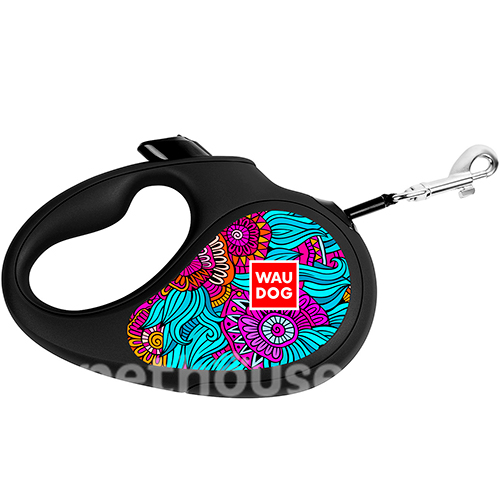 WauDog Поводок-рулетка "Лето" для собак, лента, 5 м