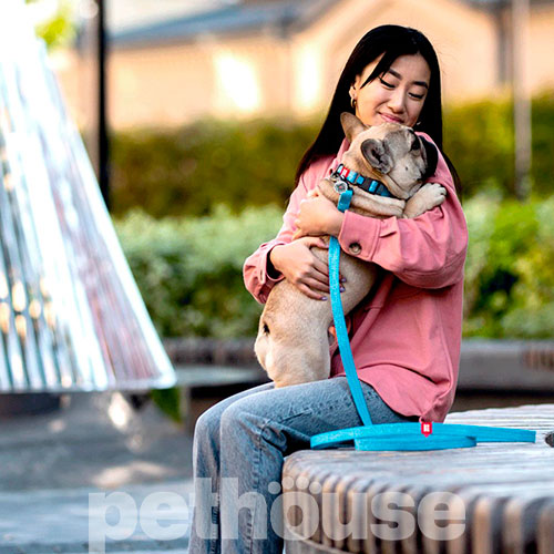 WauDog Re-cotton Повідець із відновленої бавовни для собак, блакитний