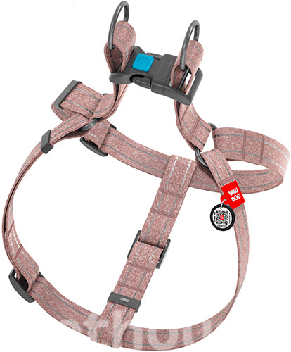 WauDog Re-cotton Шлея із відновленої бавовни з QR-паспортом, коричнева