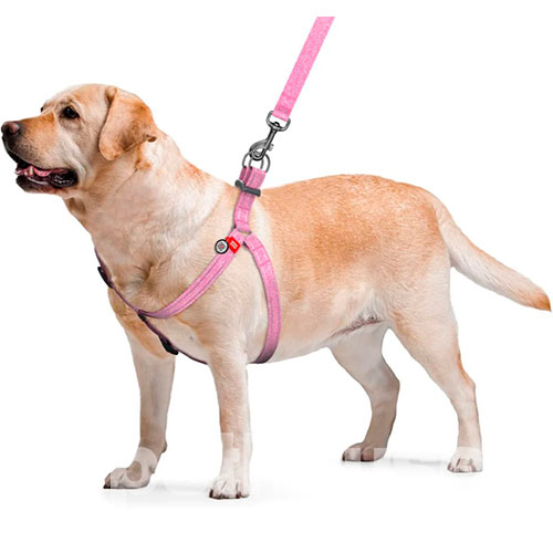 WauDog Re-cotton Шлея із відновленої бавовни з QR-паспортом, рожева