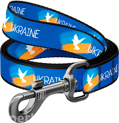 WauDog Nylon Повідець з принтом "Прапор" для собак, нейлон WauDog Nylon Повідець з принтом "Прапор" для собак, нейлон