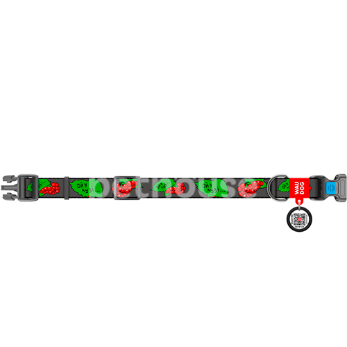 WauDog Nylon Нейлоновий нашийник із принтом "Калина" для собак