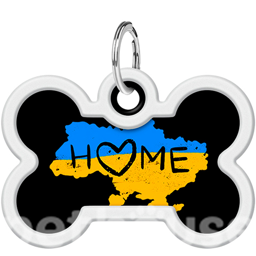 WauDog Адресник Smart ID із QR-паспортом "Дім", кісточка