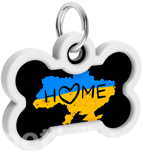 WauDog Адресник Smart ID із QR-паспортом "Дім", кісточка